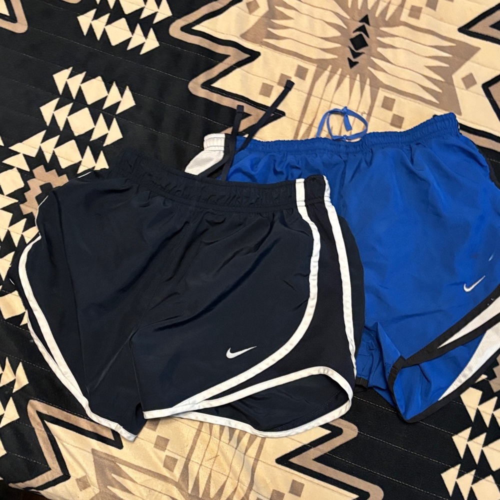 Nike Black and Blue Running Shorts